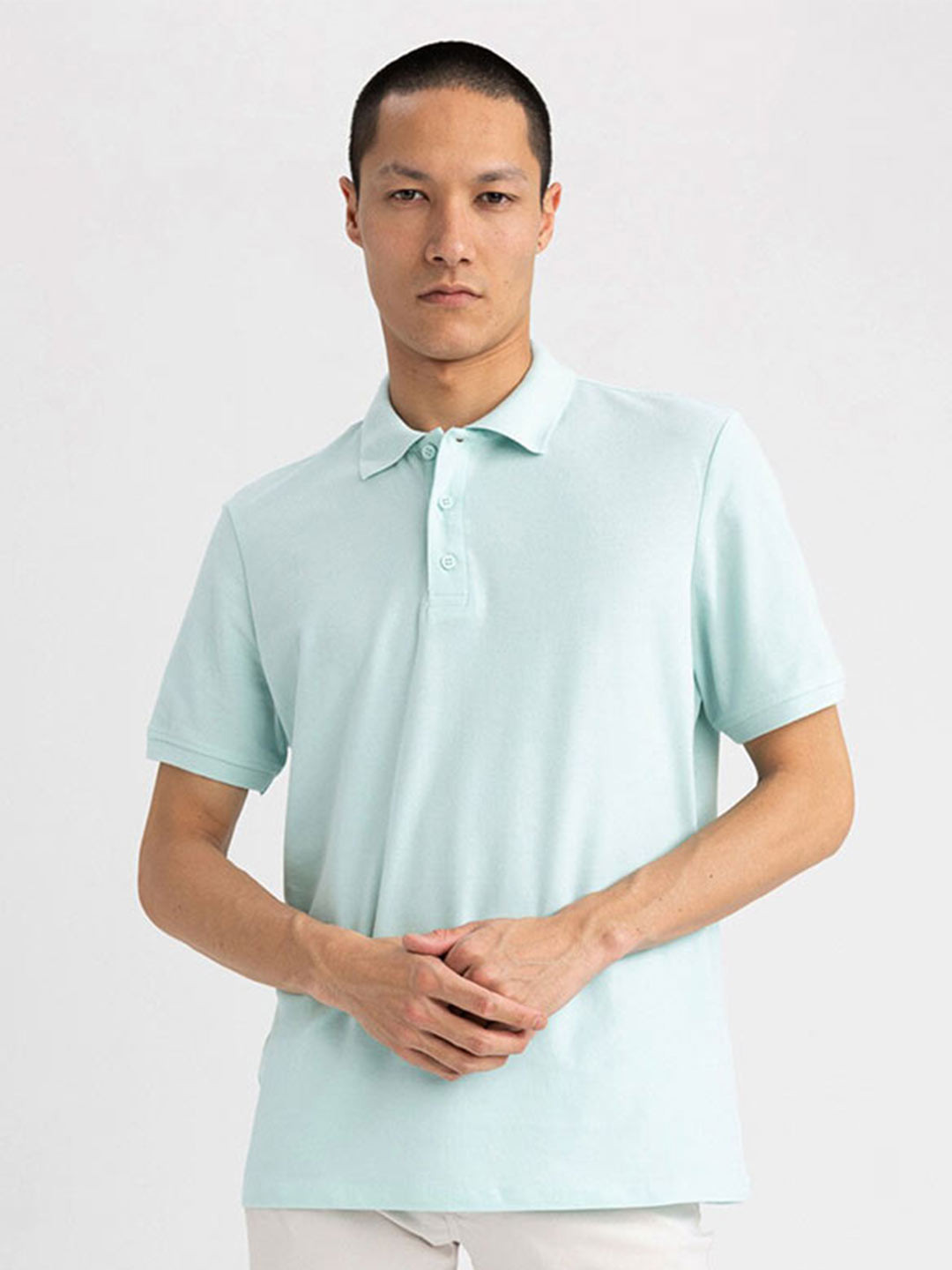 

DeFacto Polo Collar Pure Cotton T-shirt, Blue