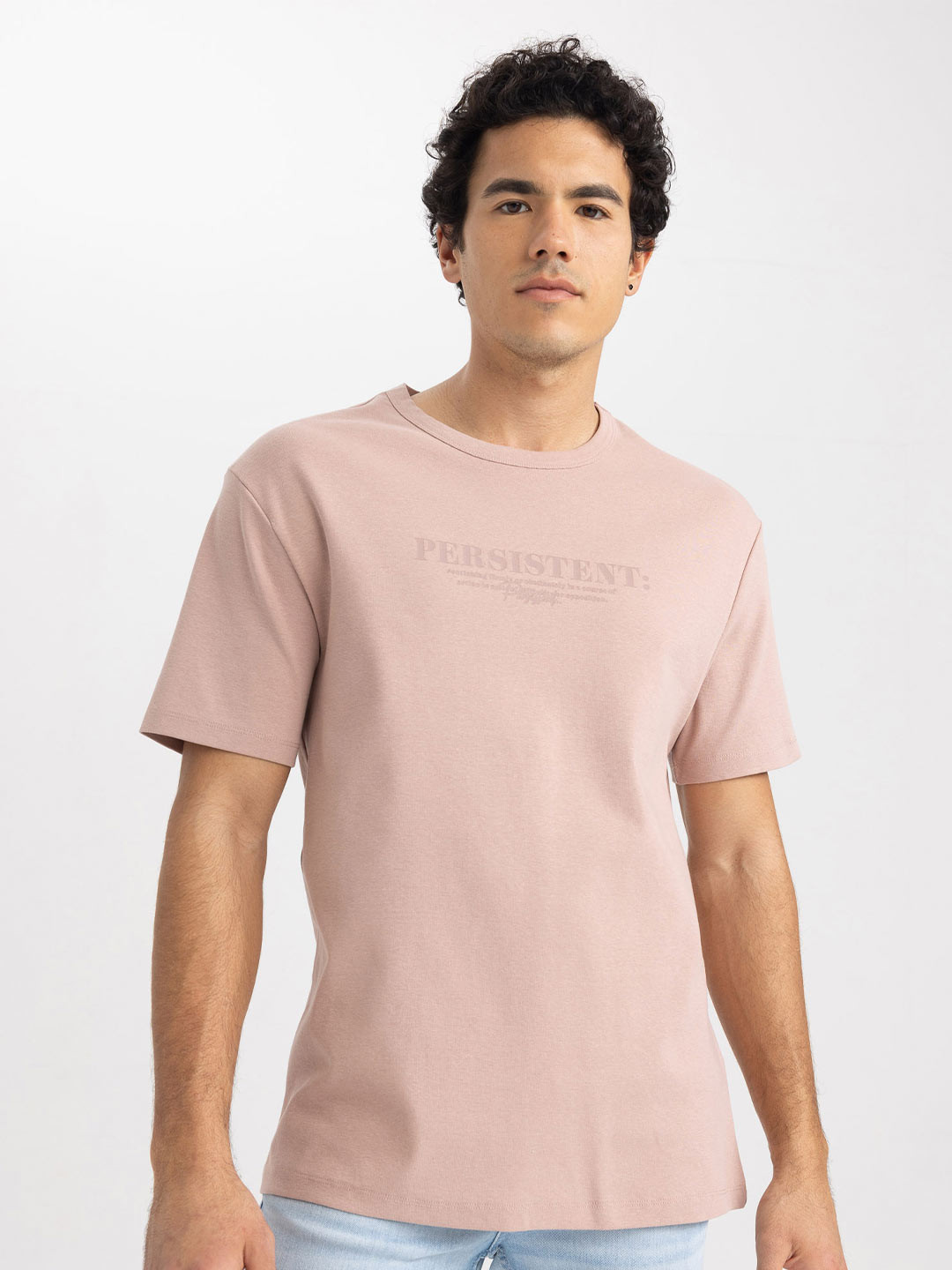 

DeFacto Typography Printed T-shirt, Brown