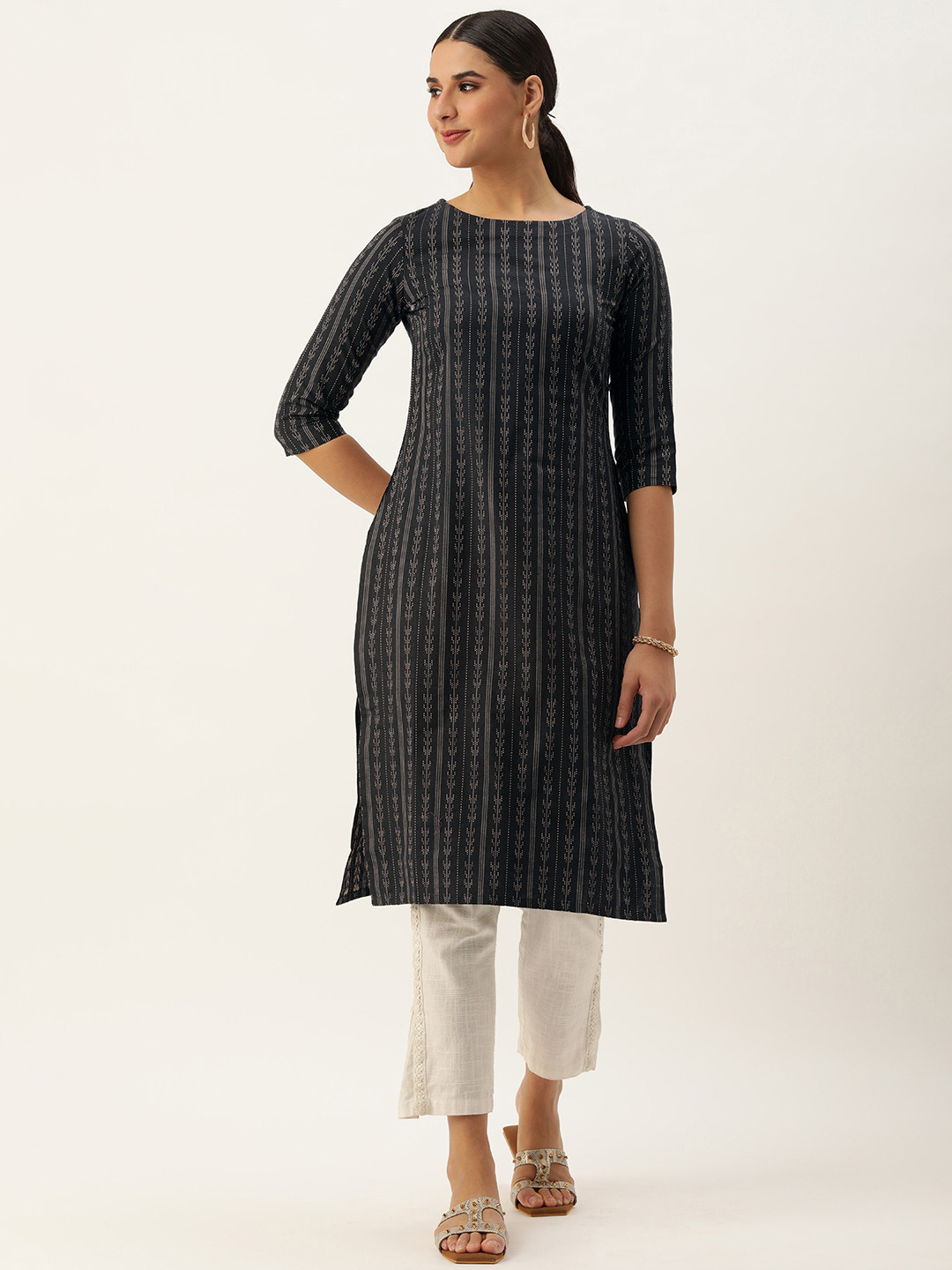 

Saanjh Women Blue Kurta