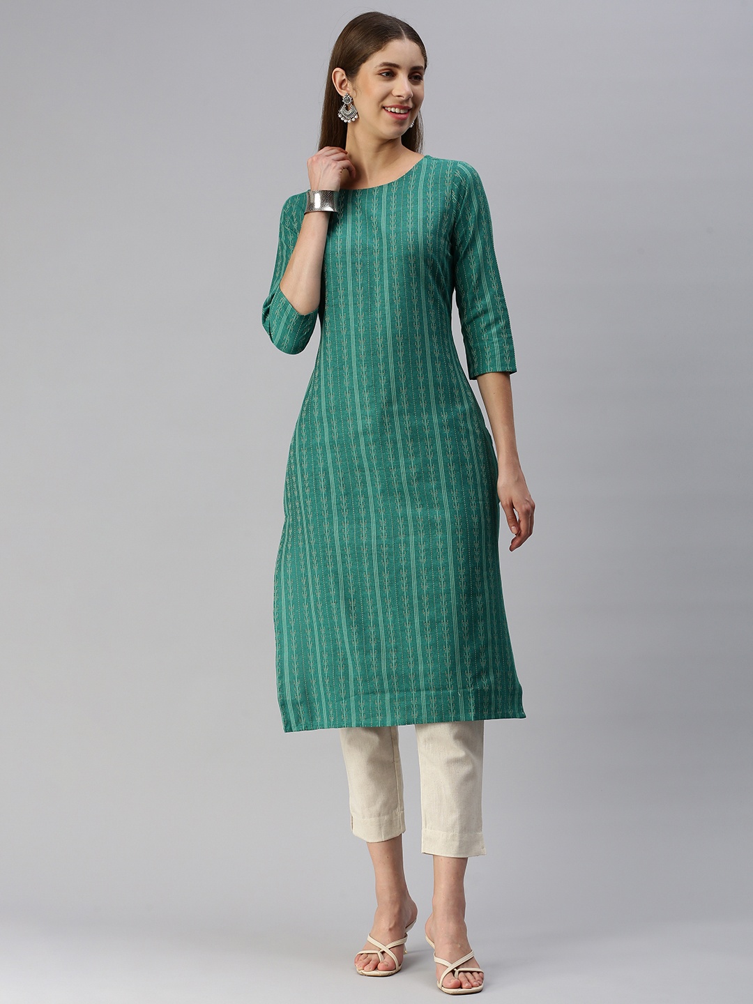 

HRITIKA Women Green Kurta