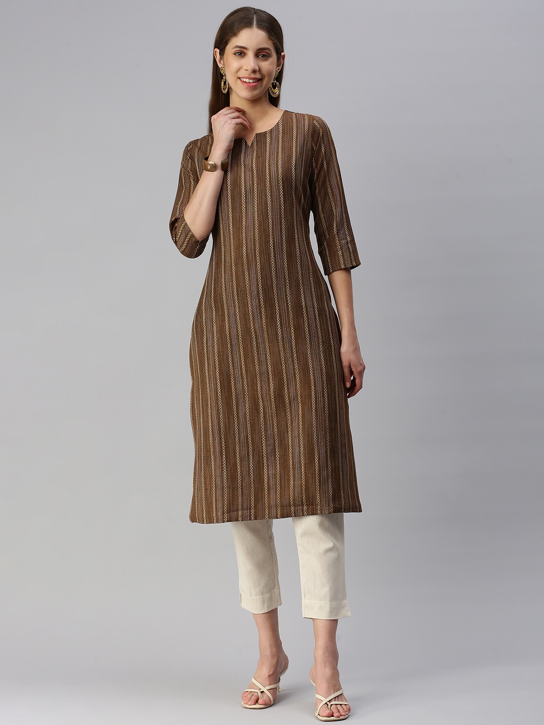 

HRITIKA Women Brown Kurta