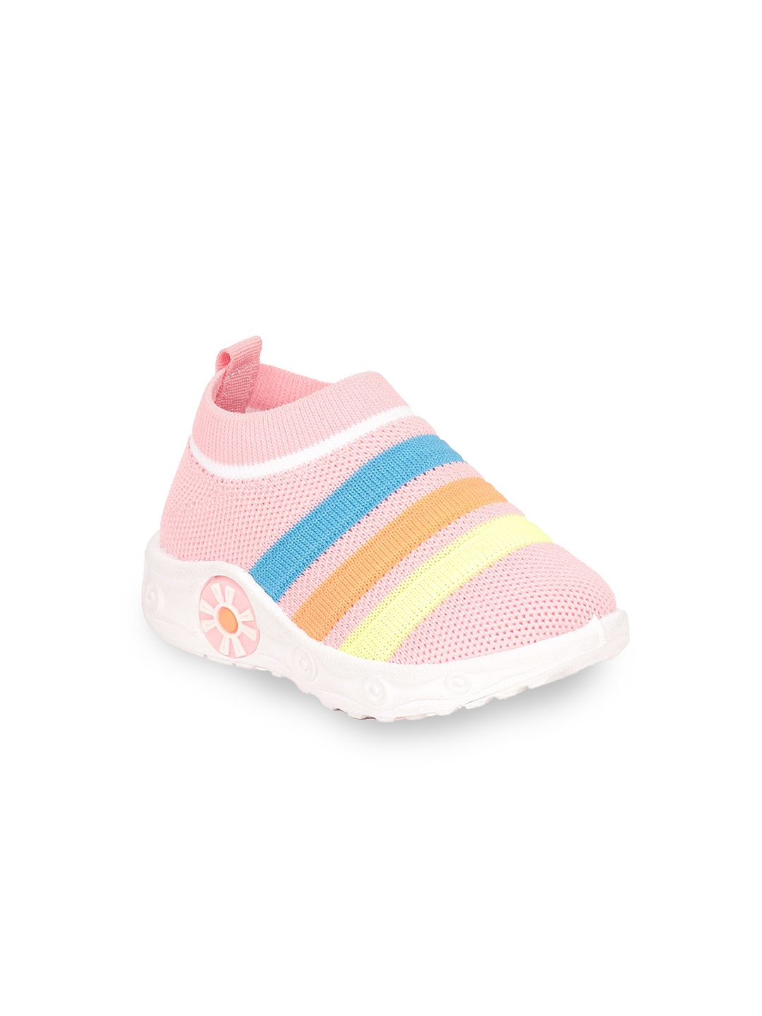 

Lil Lollipop Kids Round Toe Colourblocked Slip On Sneakers, Pink