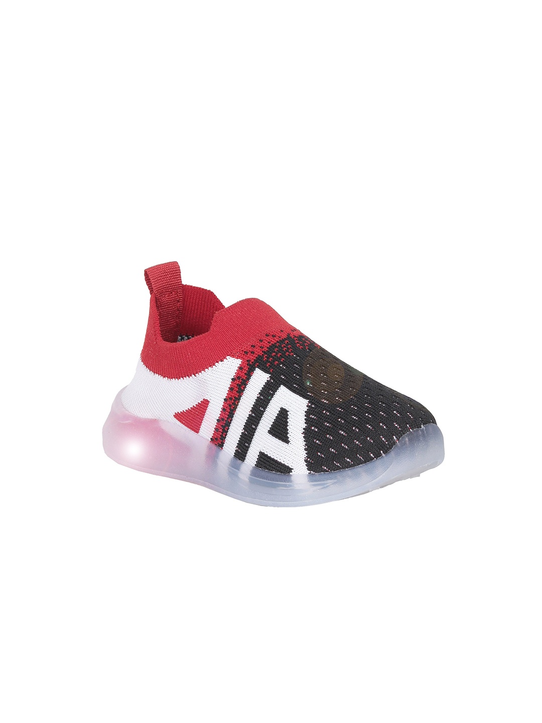 

Lil Lollipop Kids Colourblocked LED Slip-On Sneakers, Navy blue