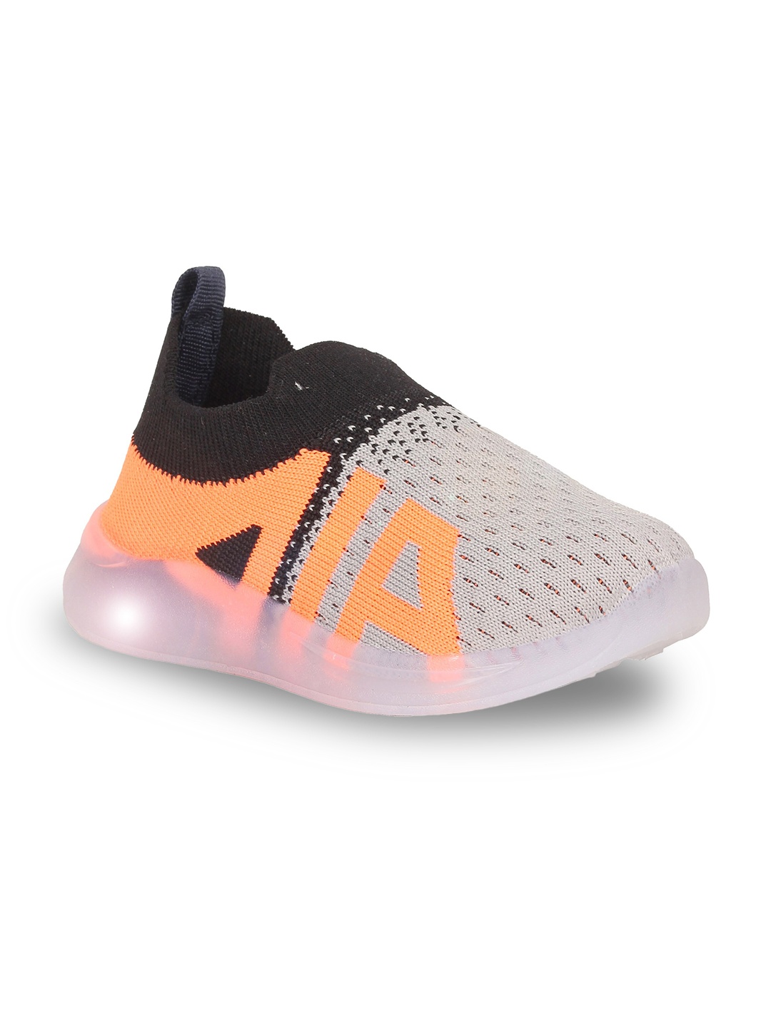 

Lil Lollipop Kids Round Toe Printed Slip On Sneakers, Grey