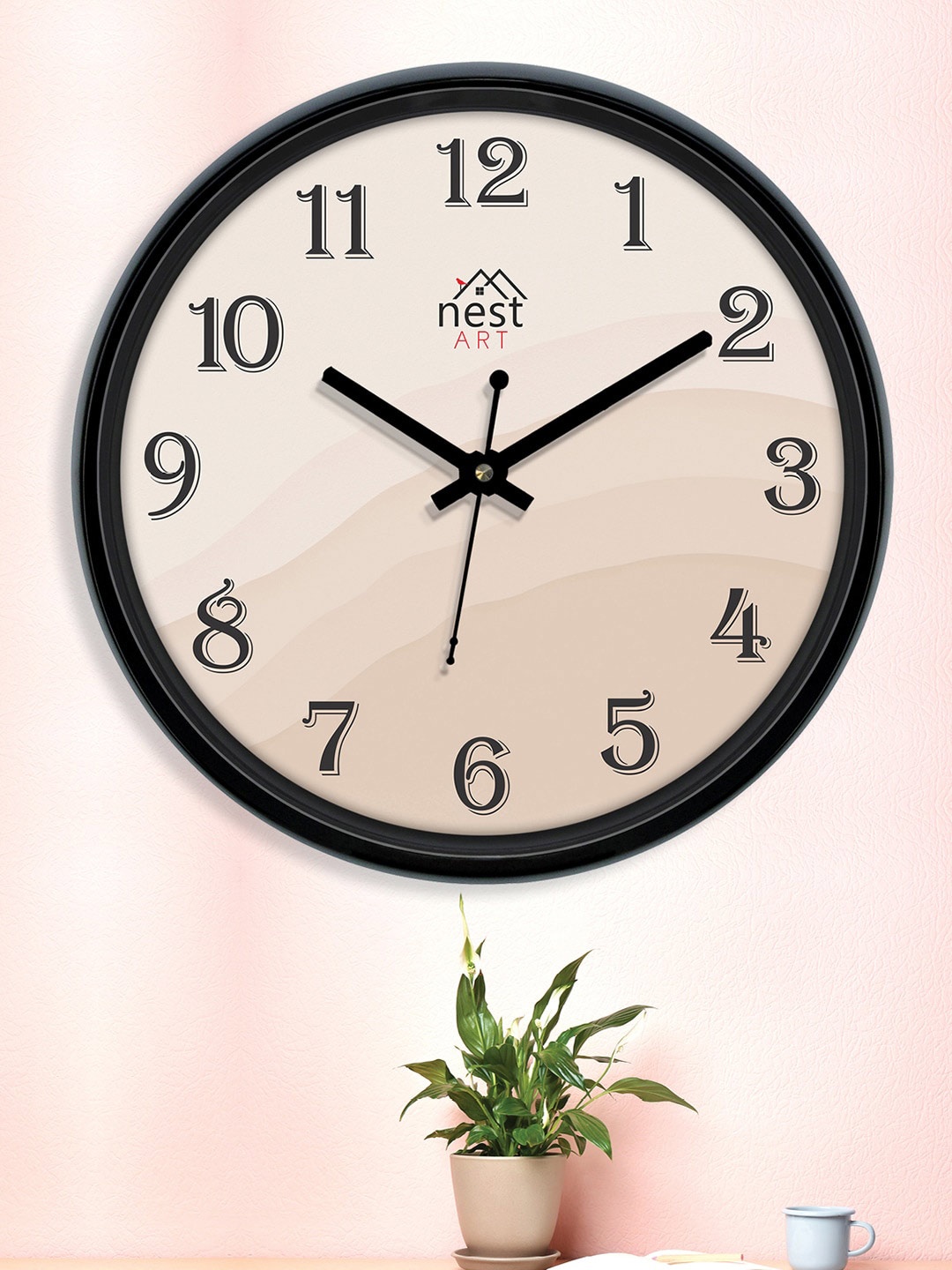 

nest ART Black & Brown Contemporary Wall Clock