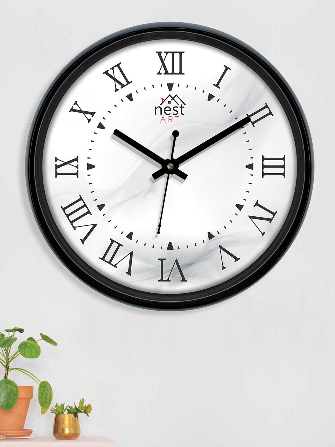 

nest ART Black & White Contemporary Wall Clock
