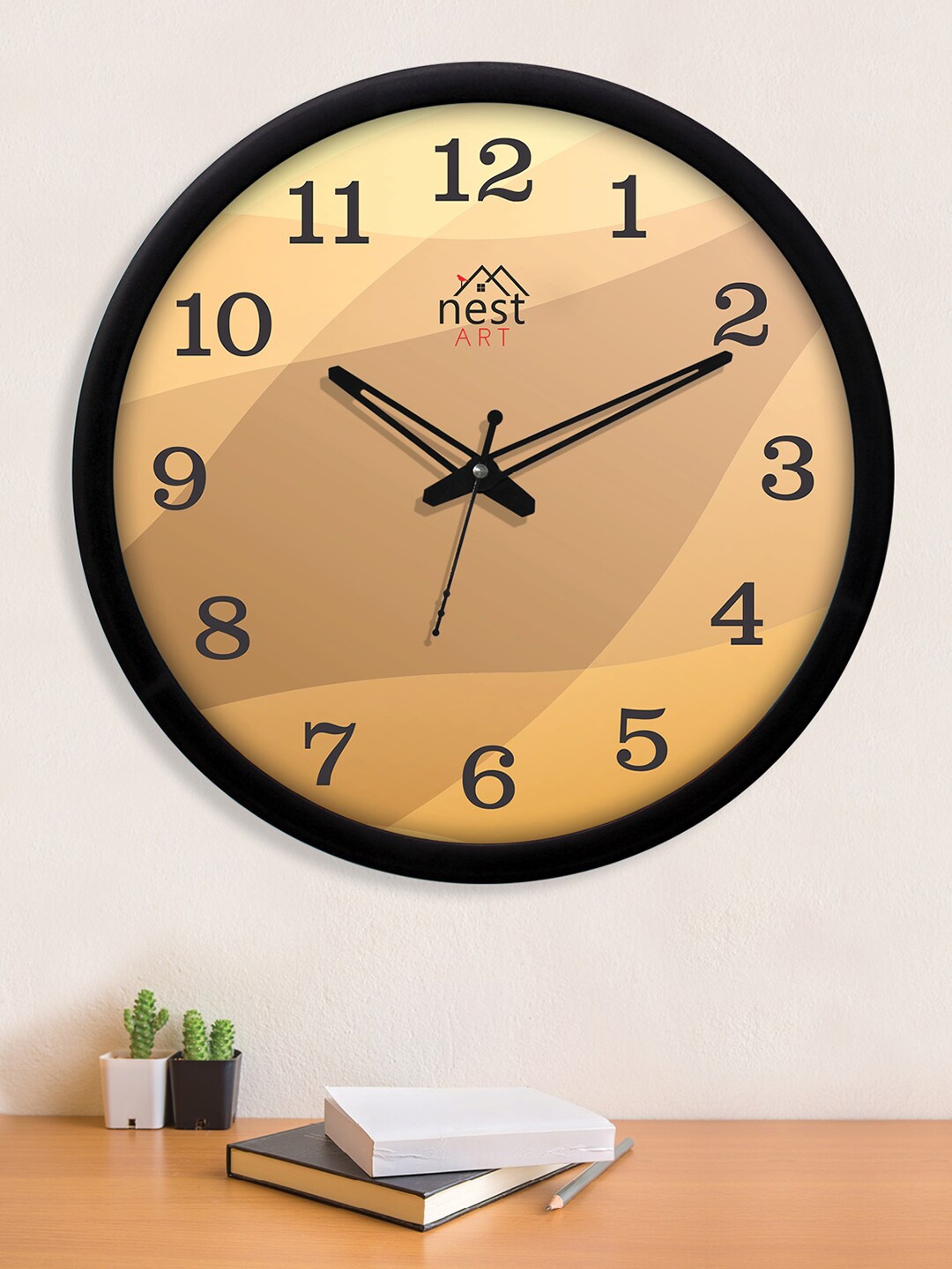 

nest ART Black & Brown Contemporary Wall Clock