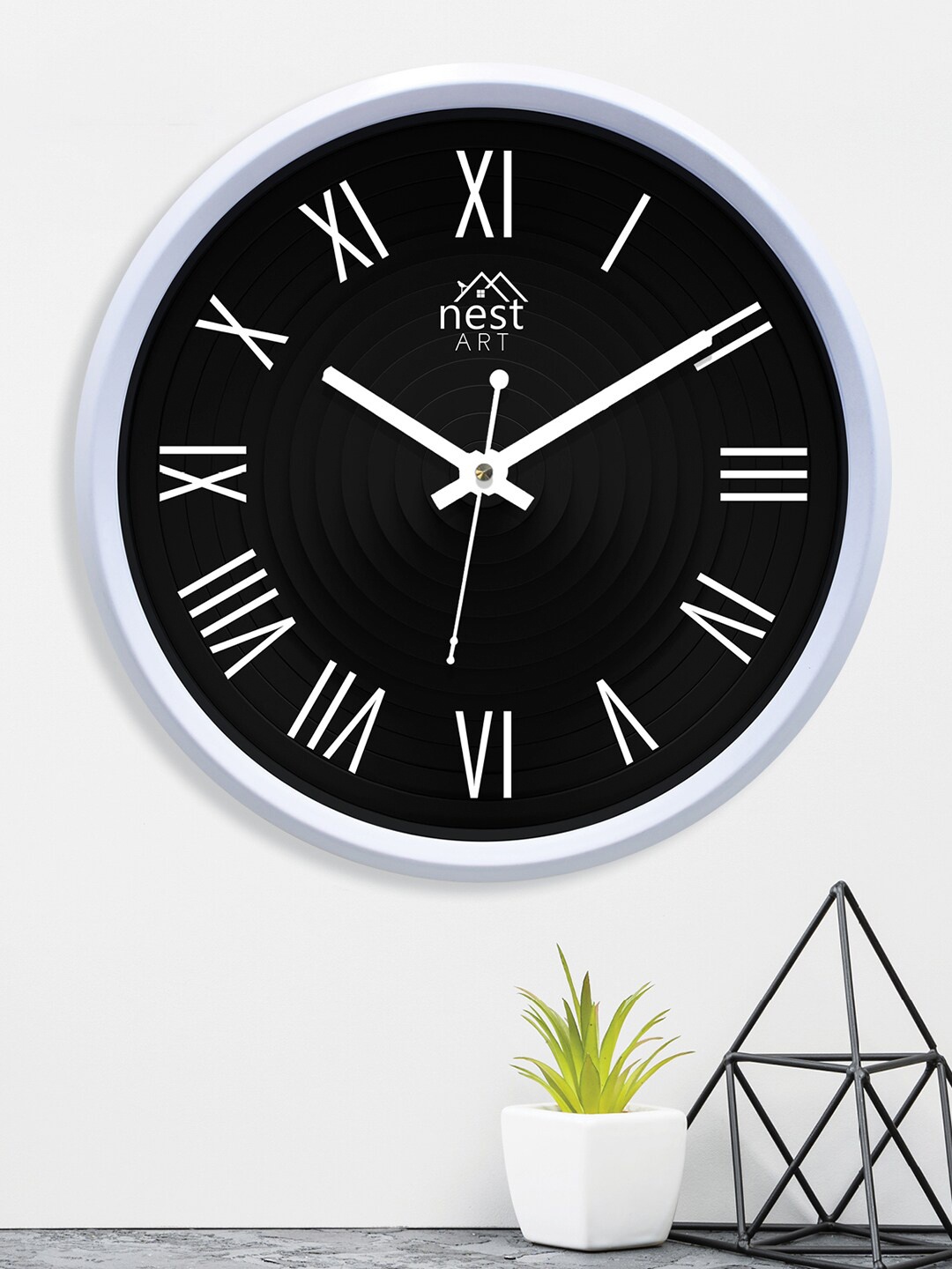 

nest ART White & Black Contemporary Wall Clock