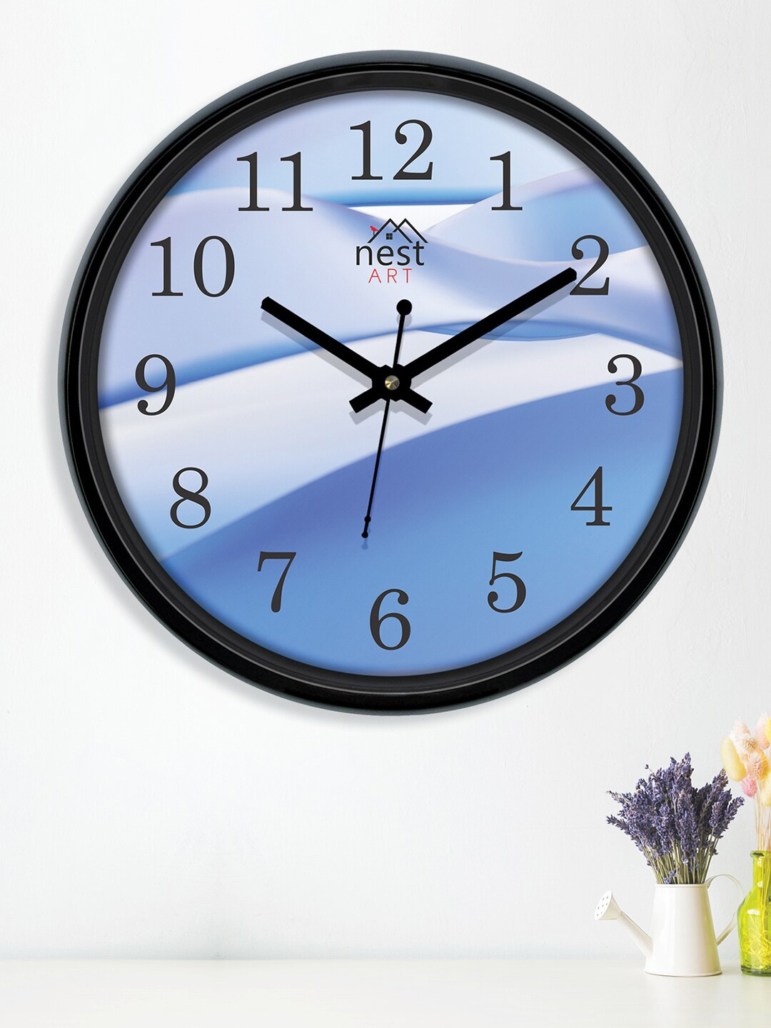 

nest ART Blue & Black Colourblocked Contemporary Wall Clock