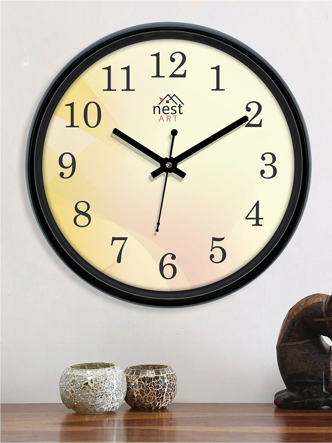 

nest ART Black & Yellow Contemporary Wall Clock