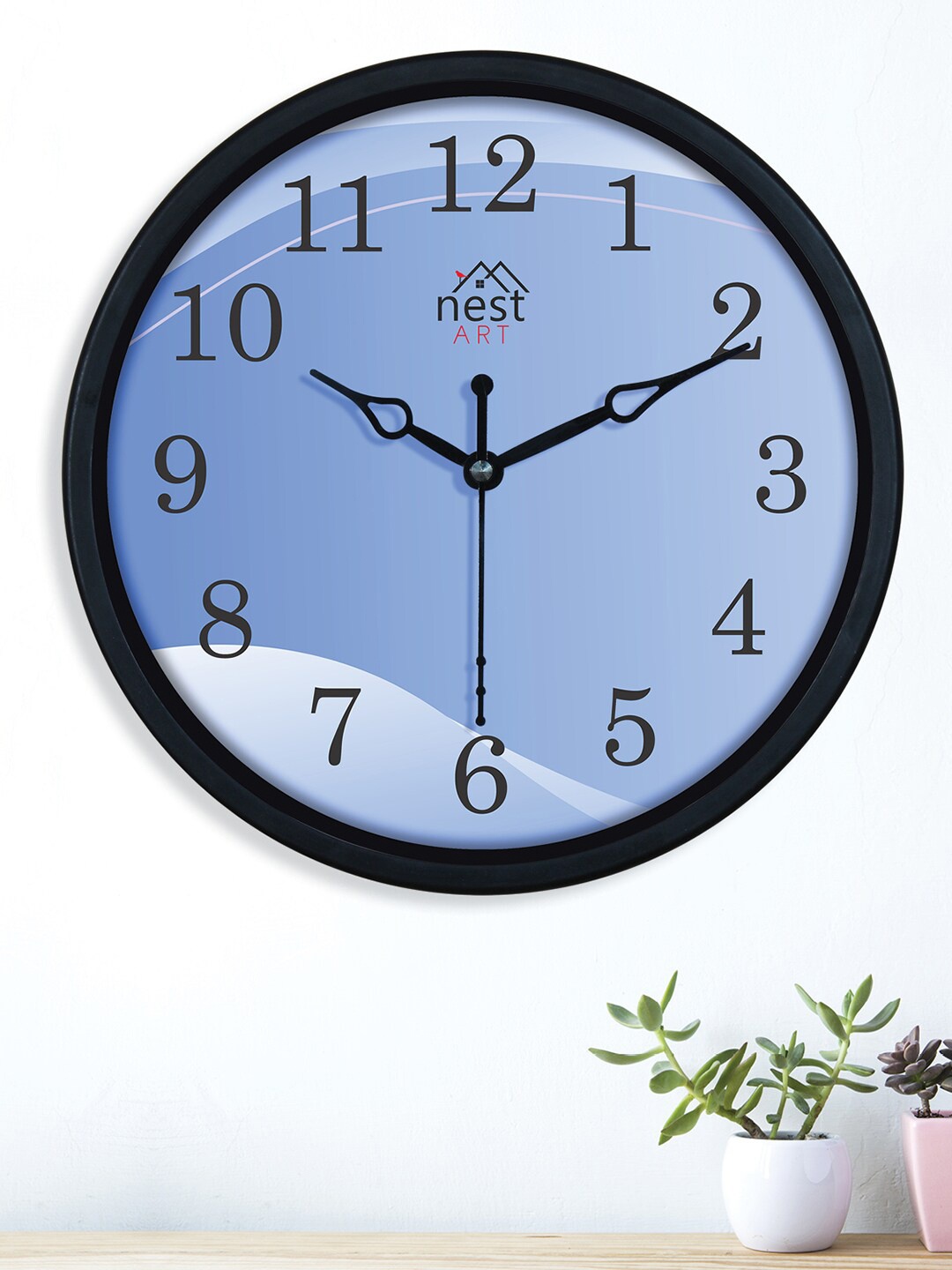 

nest ART Black & Blue Contemporary Wall Clock