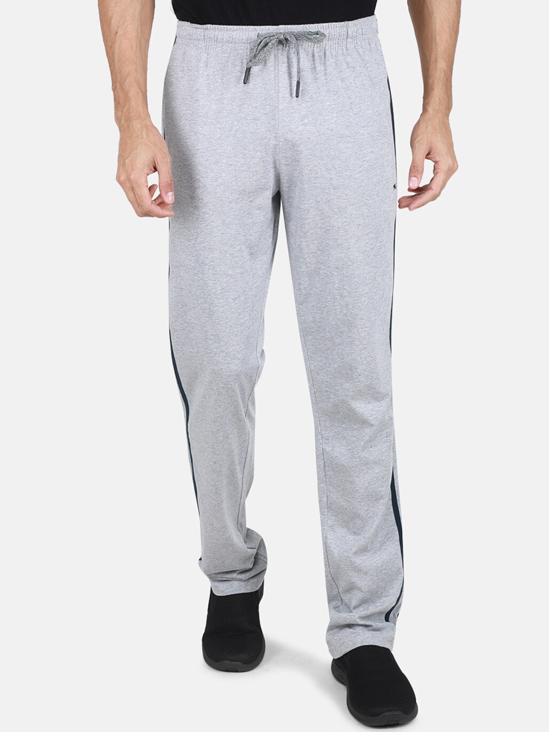 

Monte Carlo Men Regular Fit Cotton Track Pants, Grey melange