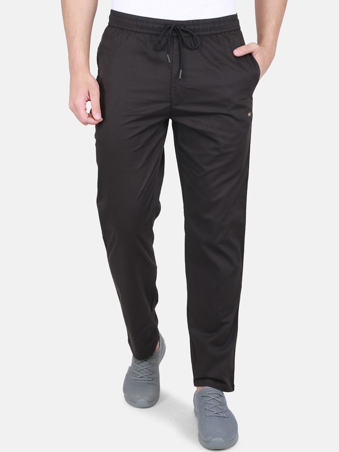 

Monte Carlo Men Regular Fit Cotton Track Pants, Black