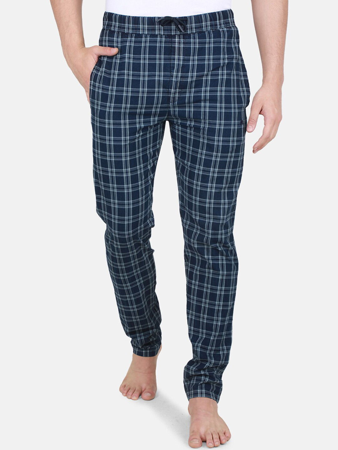

Monte Carlo Men Checked Lounge Pants, Blue