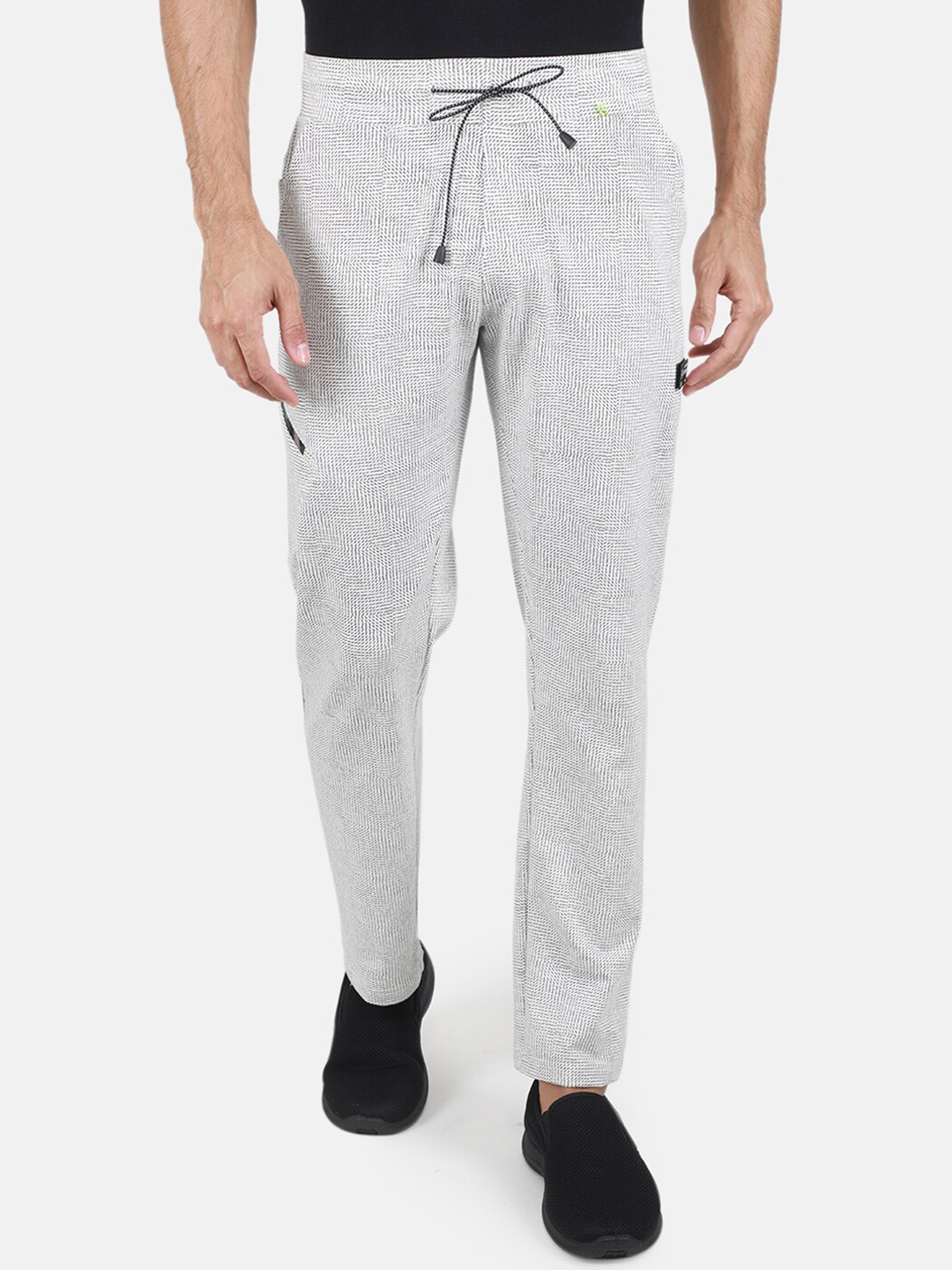 

Monte Carlo Men Printed Regular Fit Cotton Track Pants, Off white
