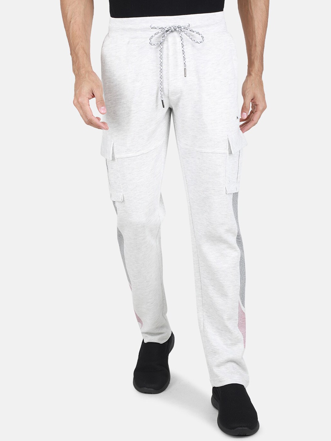 

Monte Carlo Men Self Design Regular Fit Cotton Track Pants, Off white