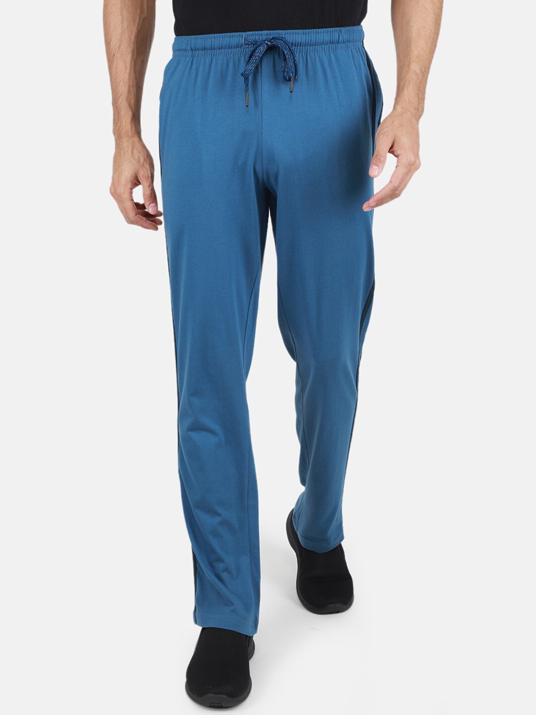 

Monte Carlo Men Regular-Fit Cotton Track Pants, Teal
