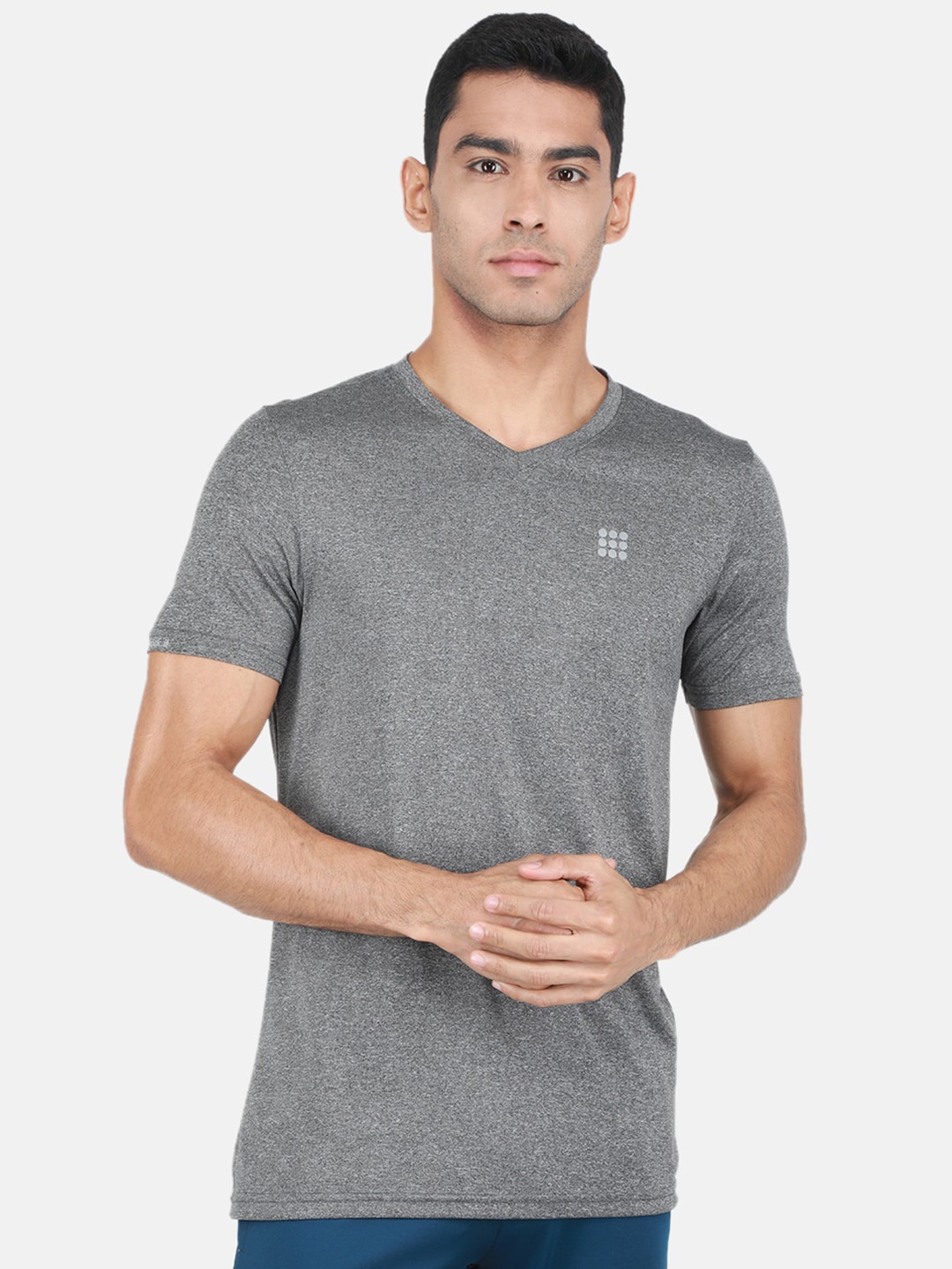 

rock.it V-Neck Casual T-shirt, Grey melange