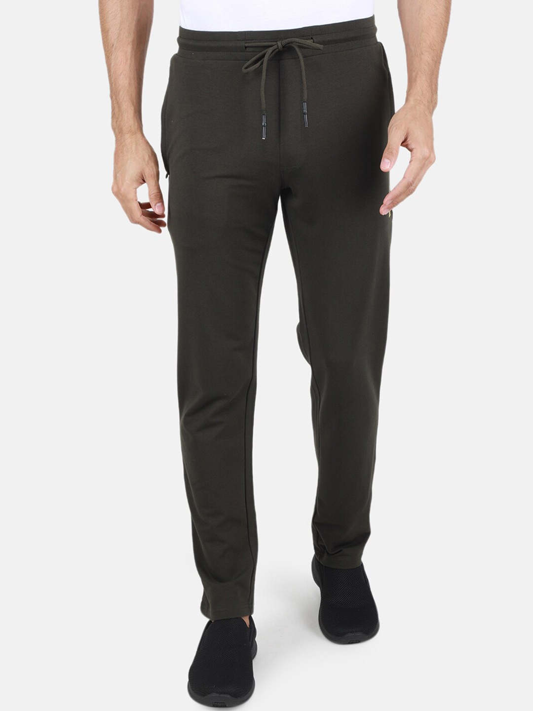 

rock.it Men Mid Rise Slim Fit Track Pants, Olive