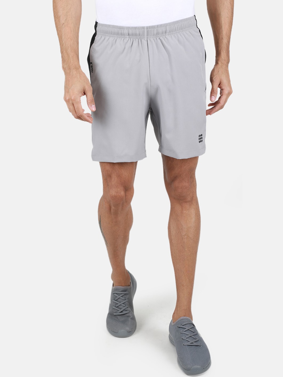 

rock.it Men Mid-Rise Sports Shorts, Grey