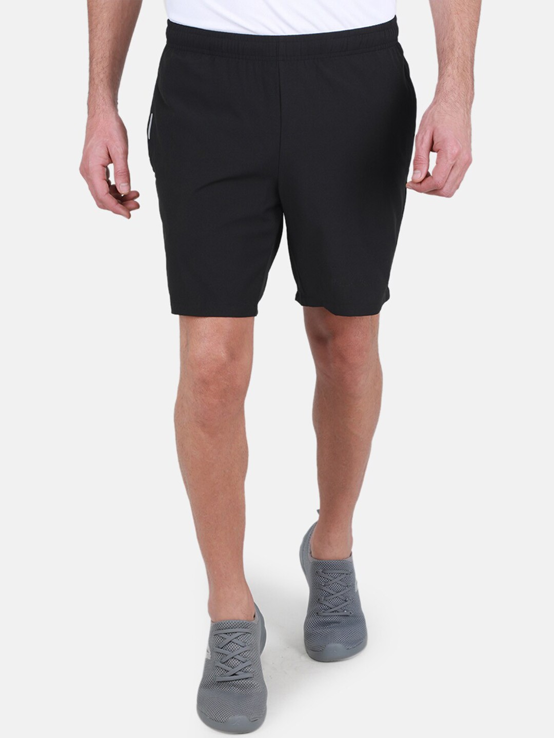 

rock.it Men Knee Length Mid Rise Sports Shorts, Black
