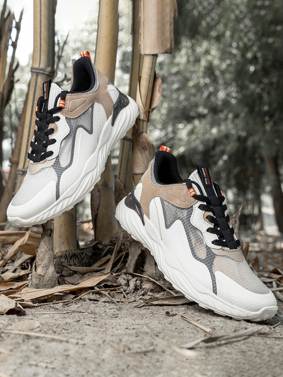 Red Tape Men Textile Walking Sports Shoes, Beige
