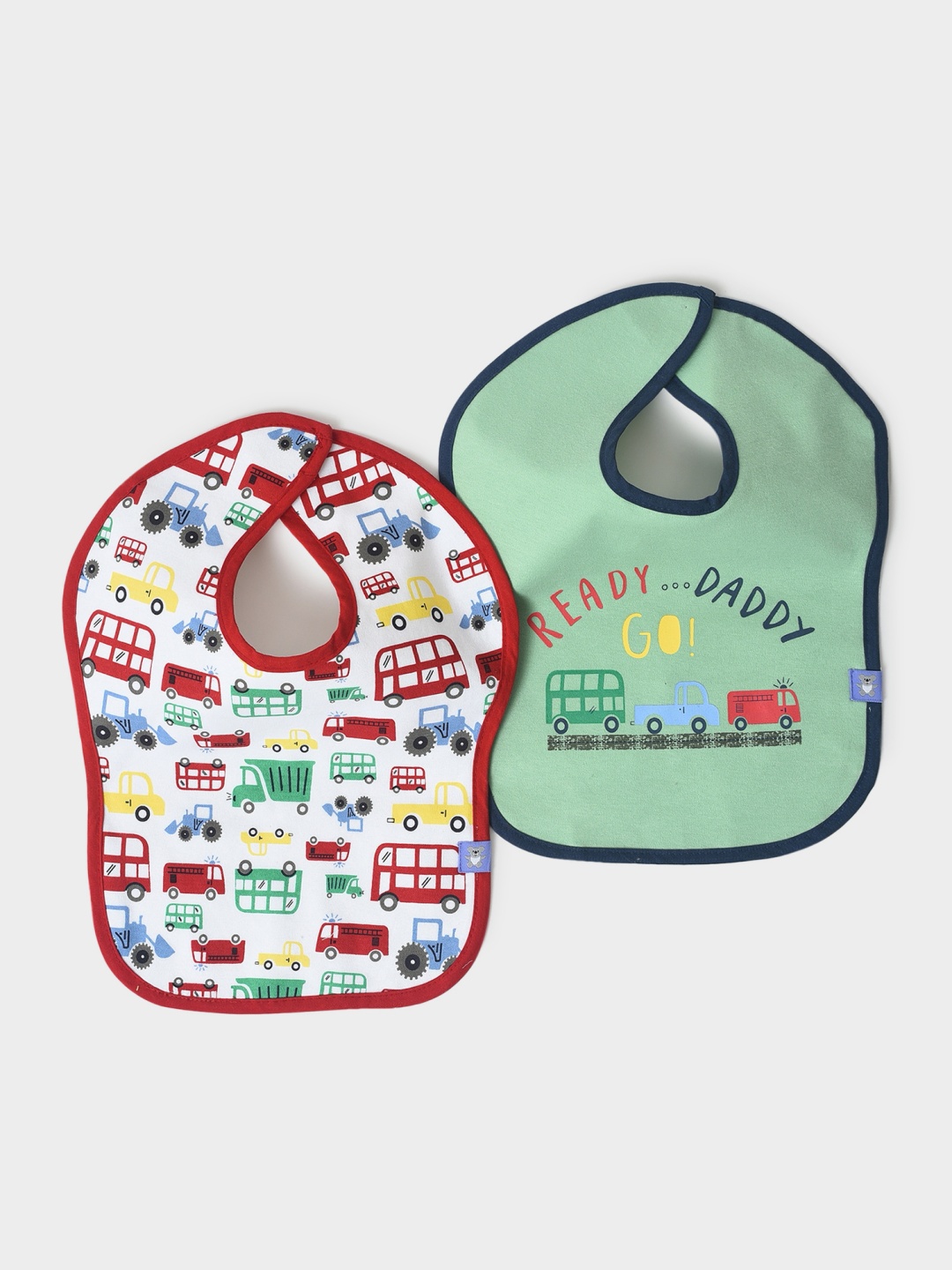 

MiArcus Infant Pack Of 2 Printed Bibs, White