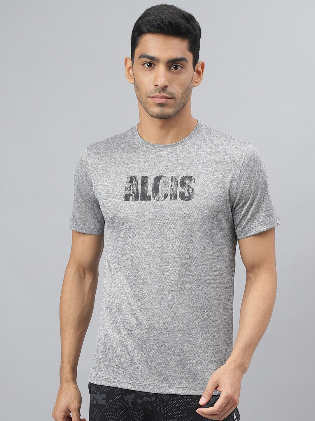 

Alcis Round Neck Slim Fit Anti-Static T-Shirt, Grey