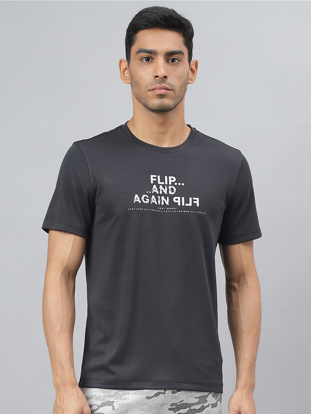 

Alcis Anti-Static Slim-Fit Round Neck Training T-Shirt, Charcoal