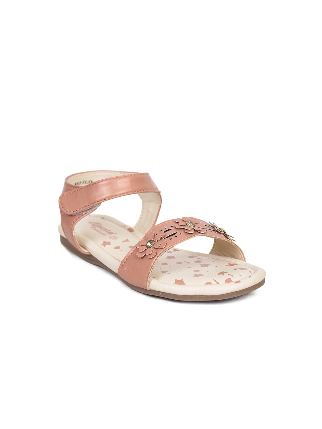 

Ajanta Girls Floral Embellished Open Toe Flats, Pink