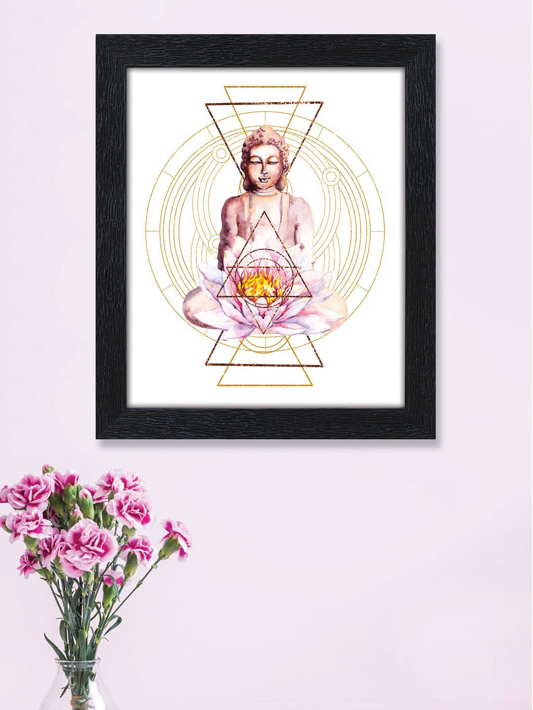 

nest ART White & Black Beautiful Simple Yoga Printed Painting Wall Art