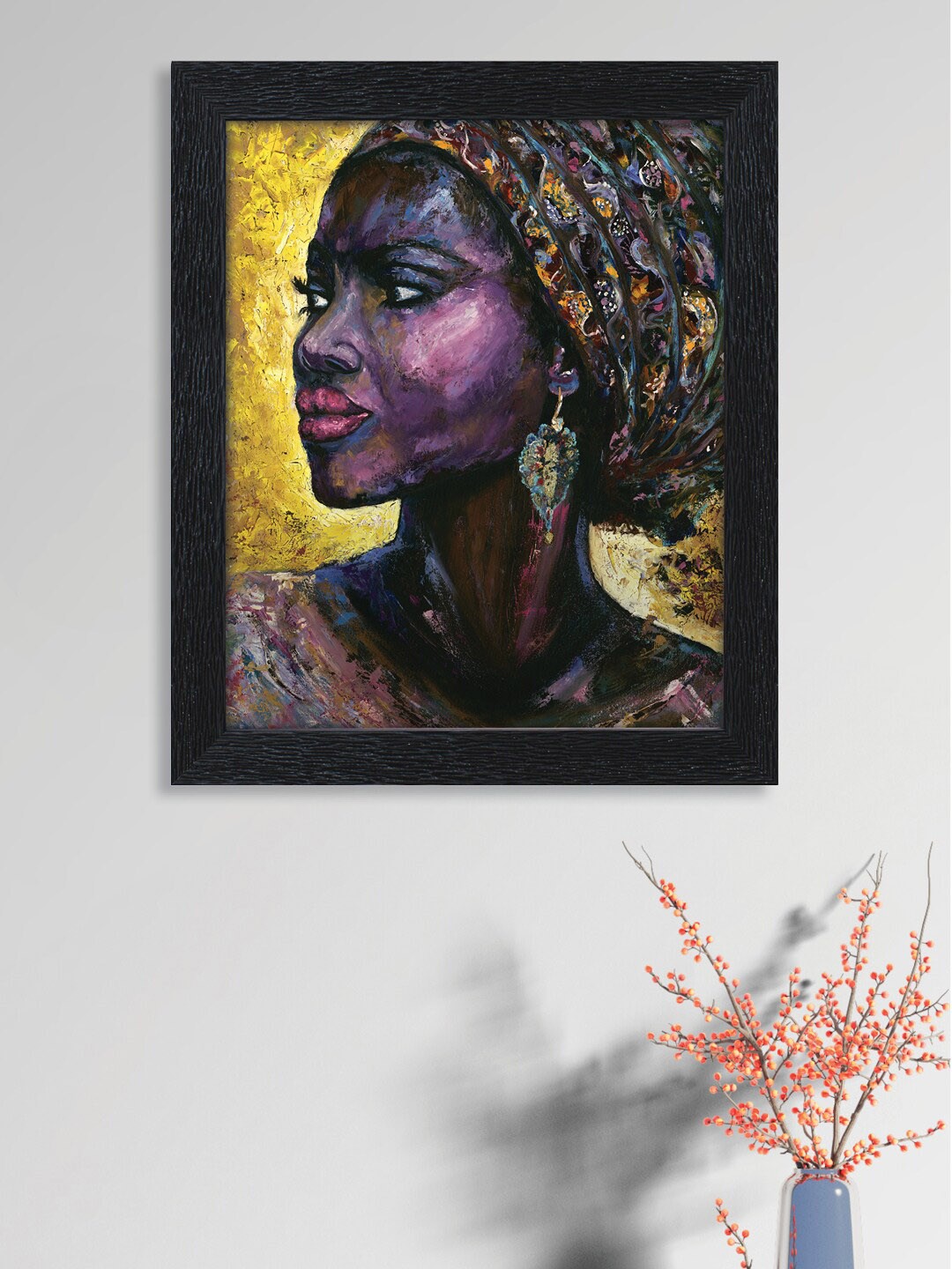 

nest ART Yellow & Purple Beautiful Attractive Printed Framed Wall Art