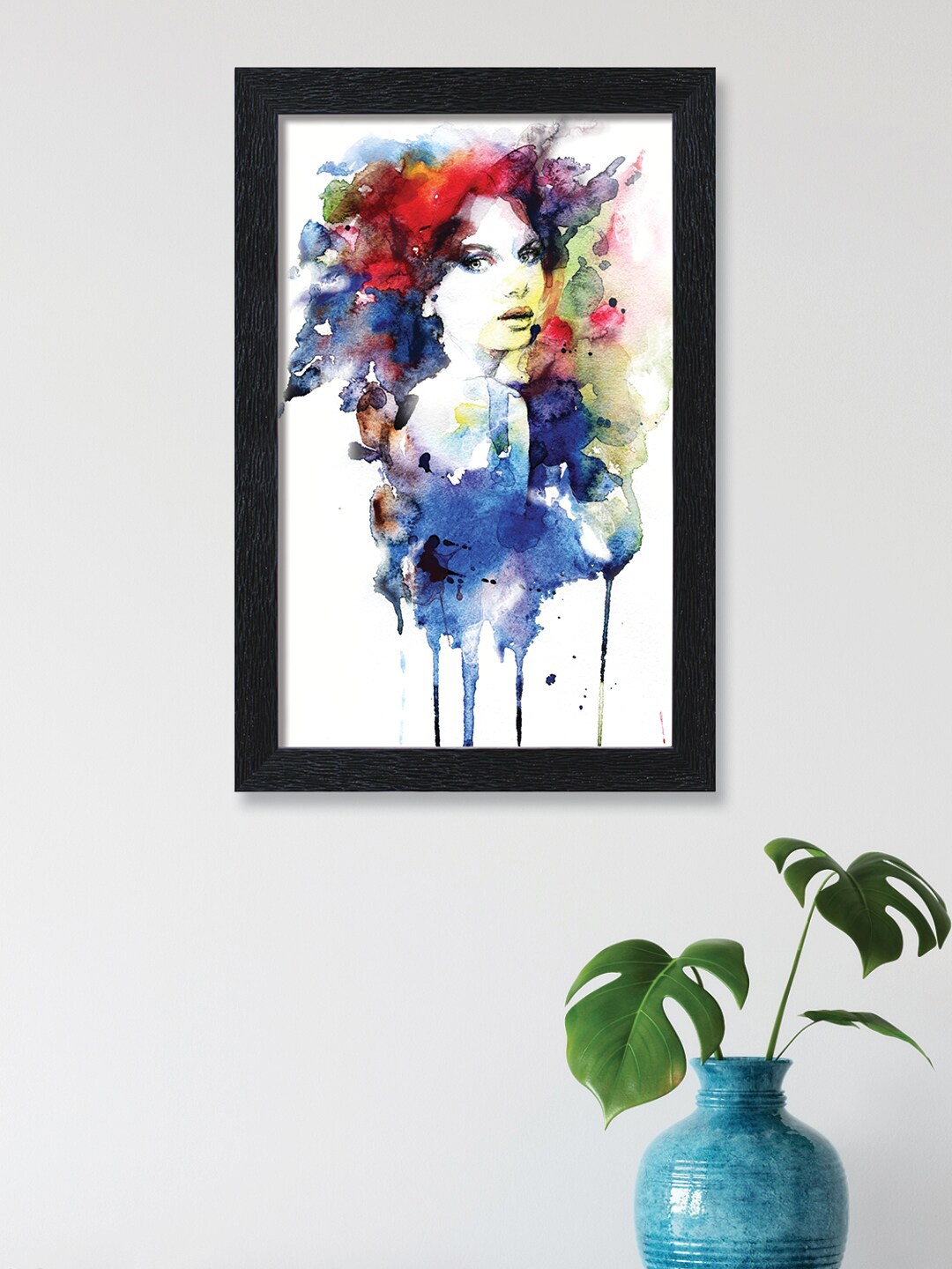 

nest ART White & Blue Beautiful Printed Framed Wall Art