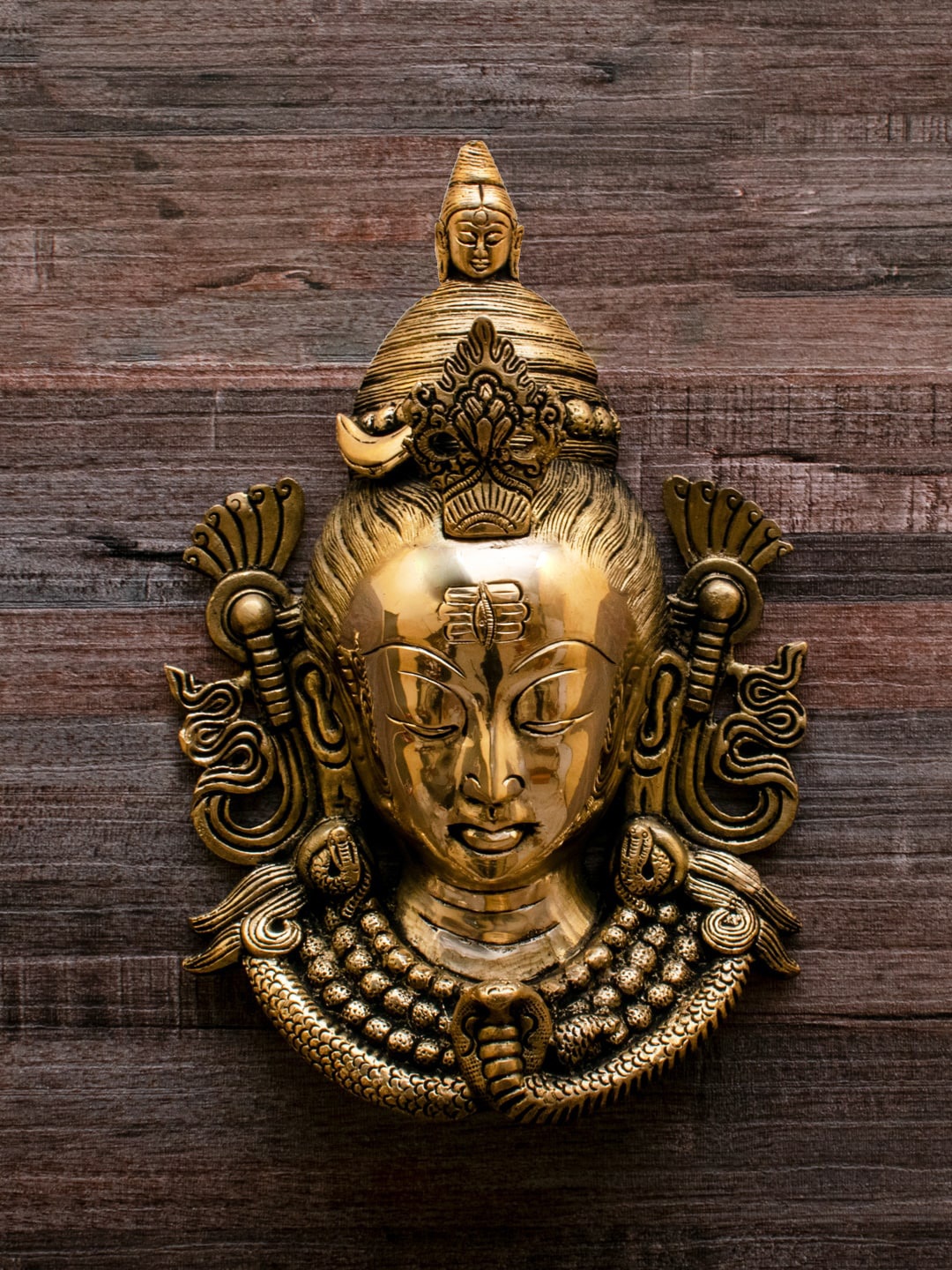 

StatueStudio Gold-Toned Lord Shiva Gold-Plated Hanging Idol
