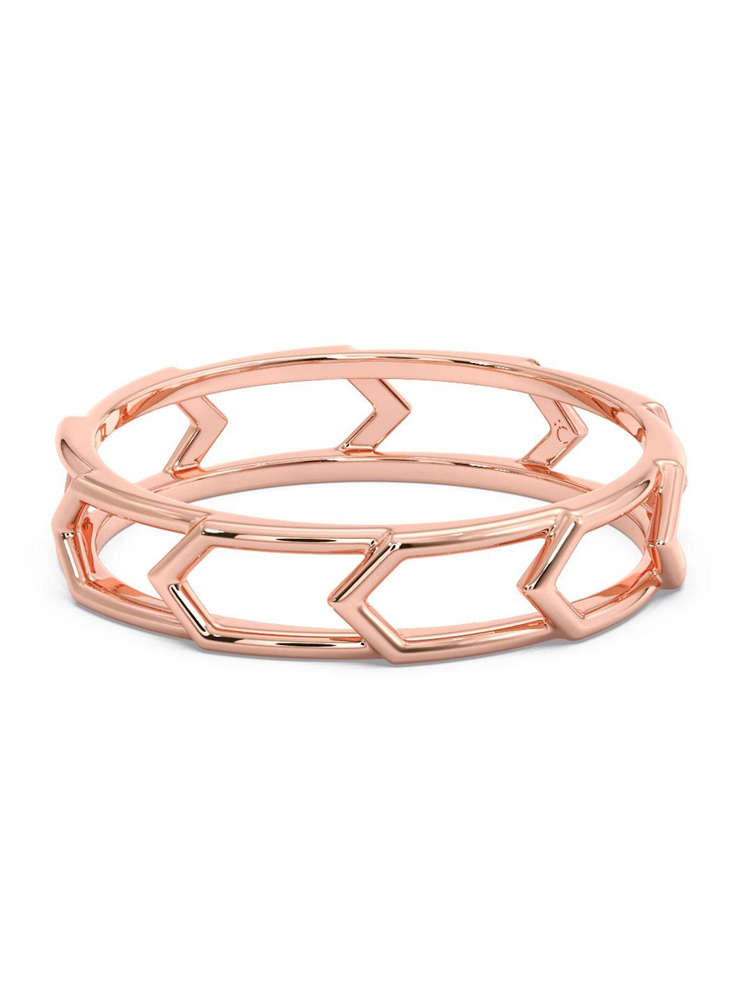 

CANDERE A KALYAN JEWELLERS COMPANY 14KT BIS Hallmark Rose Gold Finger Ring-1.5gm