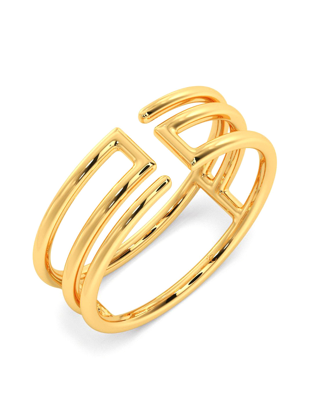 

CANDERE A KALYAN JEWELLERS COMPANY 18KT BIS Hallmark Gold Finger Ring-2.4gm