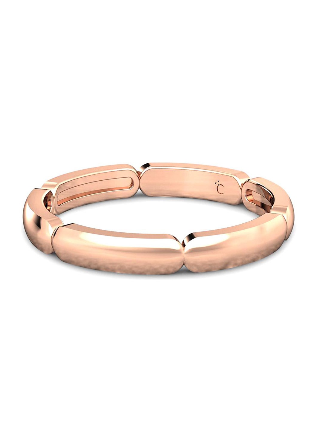 

CANDERE A KALYAN JEWELLERS COMPANY 14KT BIS Hallmark Rose Gold Finger Ring-1.79 g