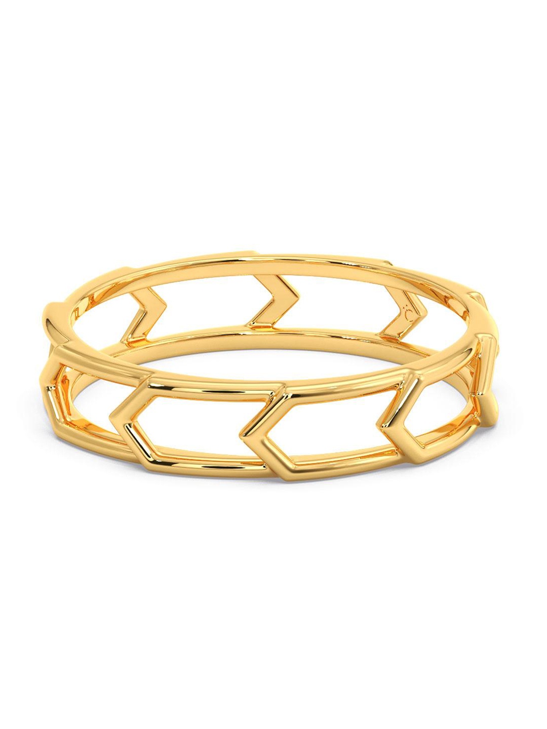 

CANDERE A KALYAN JEWELLERS COMPANY 18KT BIS Hallmark Gold Finger Ring 1.94 g