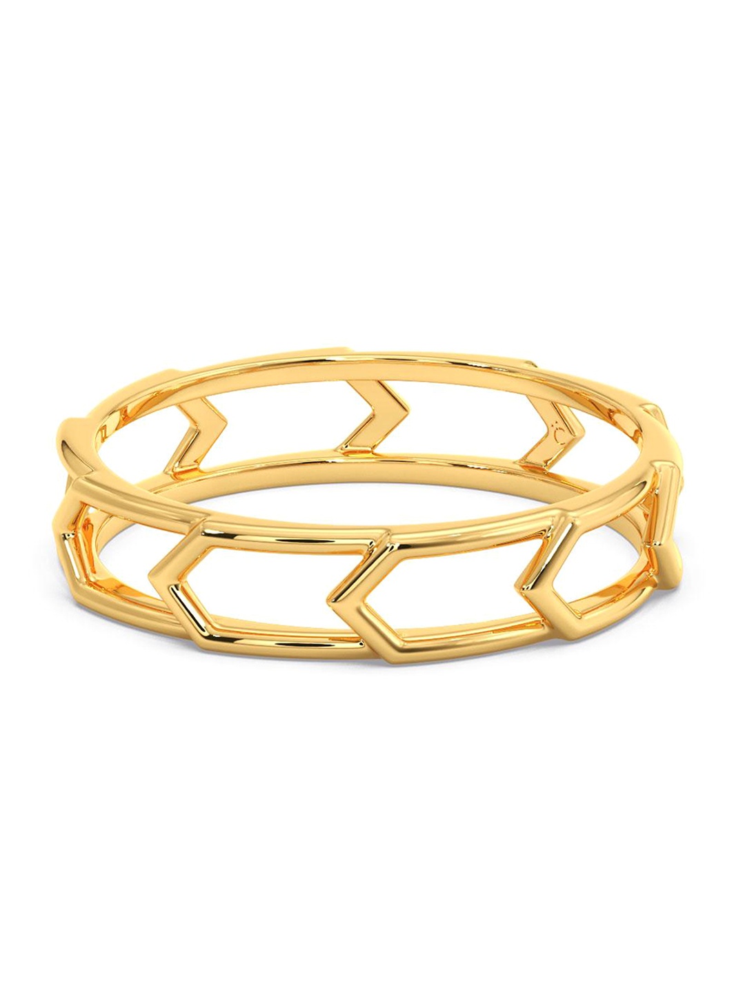 

CANDERE A KALYAN JEWELLERS COMPANY 18KT BIS Hallmark Gold Finger Ring-1.7 g