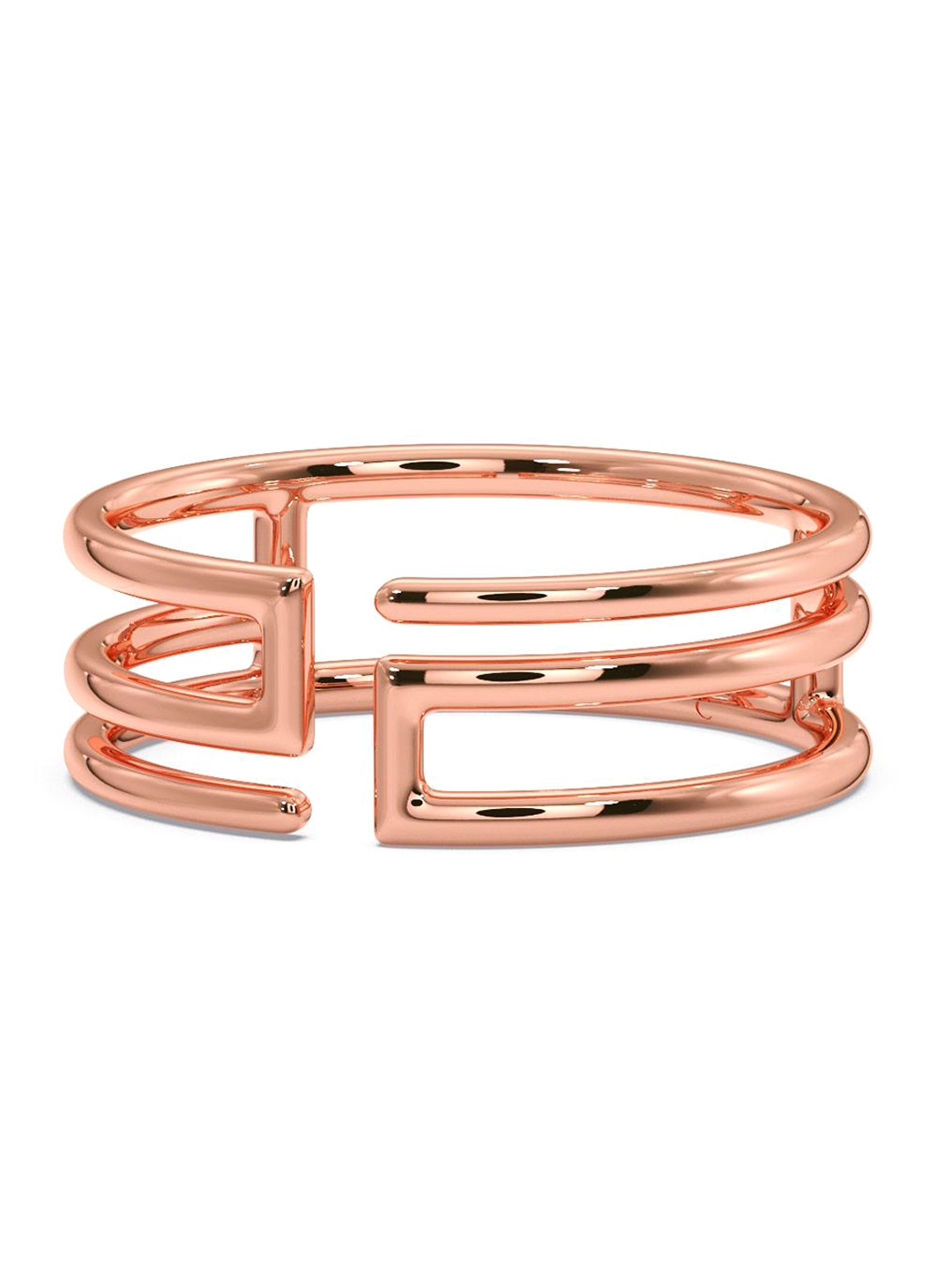 

CANDERE A KALYAN JEWELLERS COMPANY 14KT BIS Hallmark Rose Gold Finger Ring-2.5gm