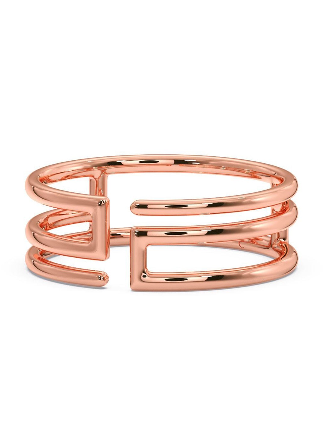 

CANDERE A KALYAN JEWELLERS COMPANY 14KT BIS Hallmark Rose Gold Finger Ring-2.21gm