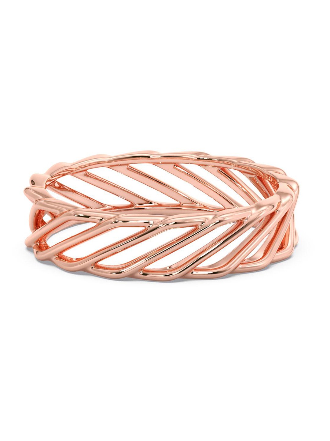 

CANDERE A KALYAN JEWELLERS COMPANY 14KT BIS Hallmark Rose Gold Finger Ring-1.7gm