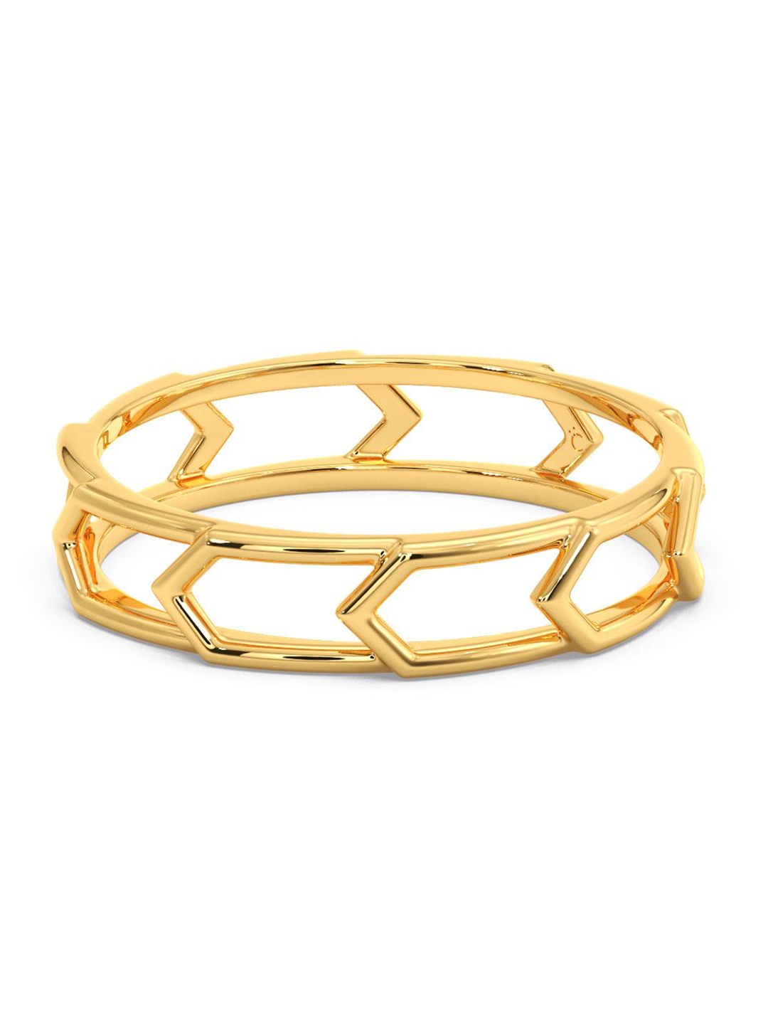 

CANDERE A KALYAN JEWELLERS COMPANY 18KT BIS Hallmark Gold Finger Ring-1.53gm