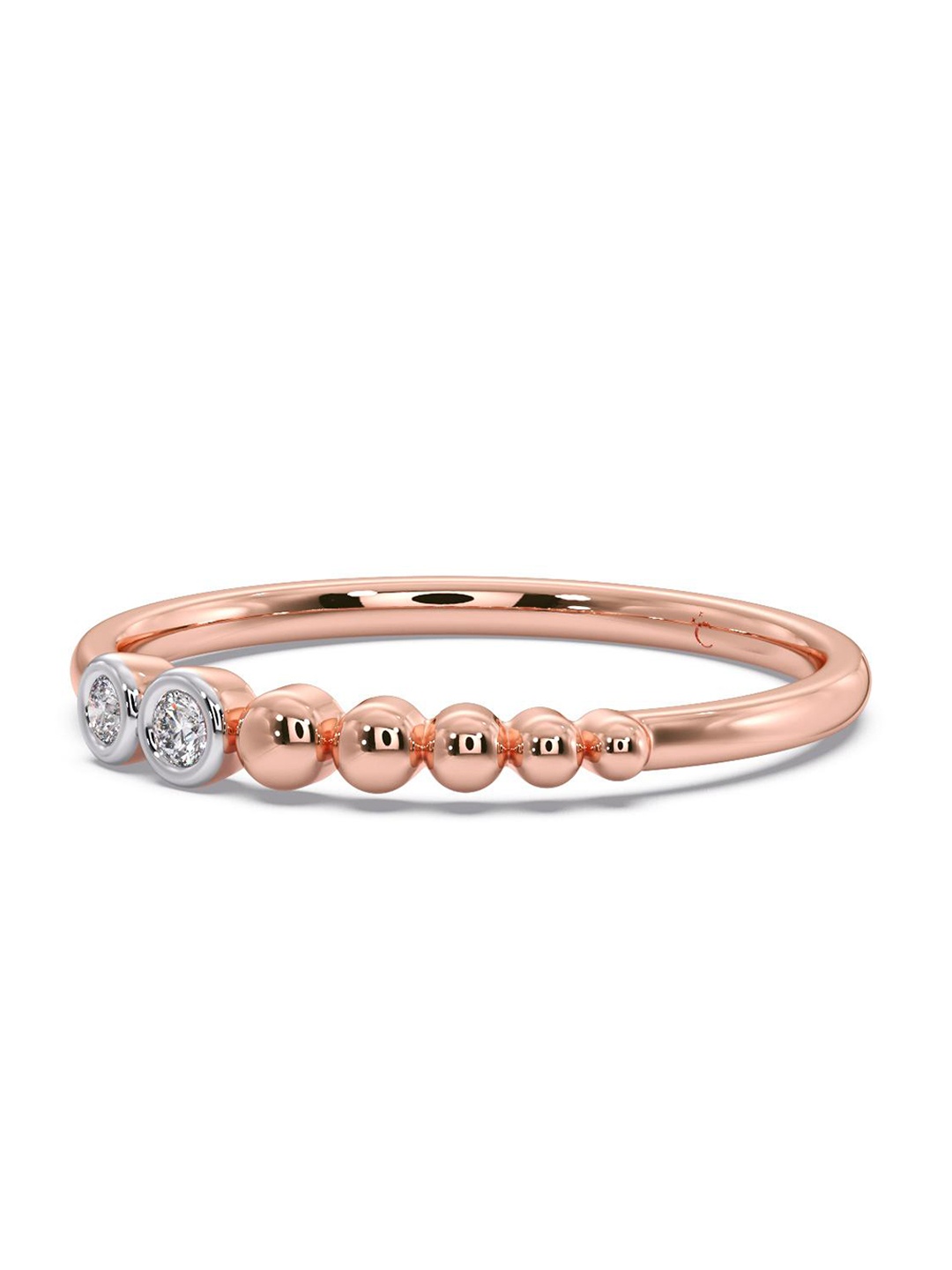 

CANDERE A KALYAN JEWELLERS COMPANY 18KT Rose Gold Diamond Finger Ring-1.33 g