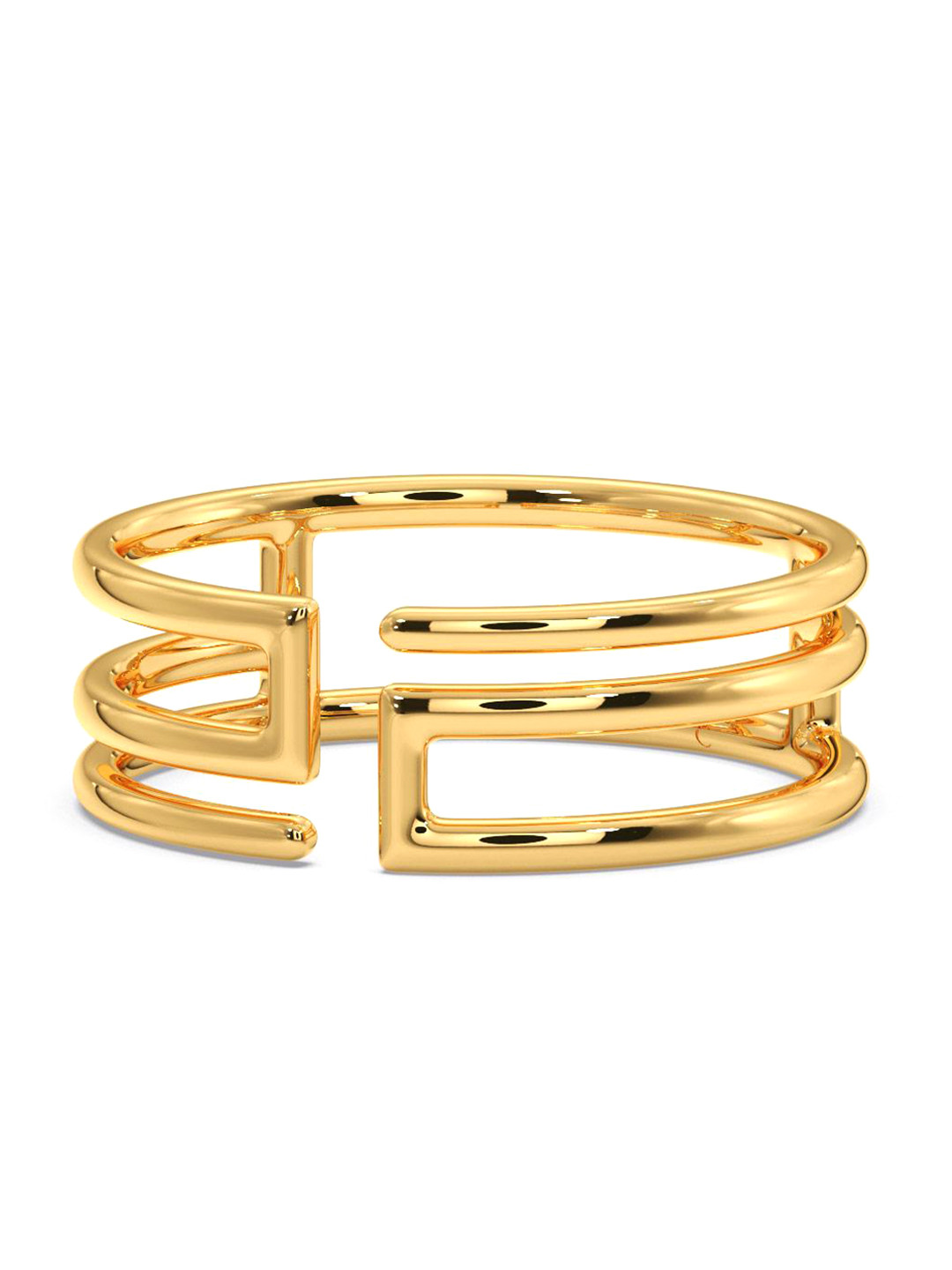 

CANDERE A KALYAN JEWELLERS COMPANY 14KT BIS Hallmark Gold Finger Ring-2.38 g