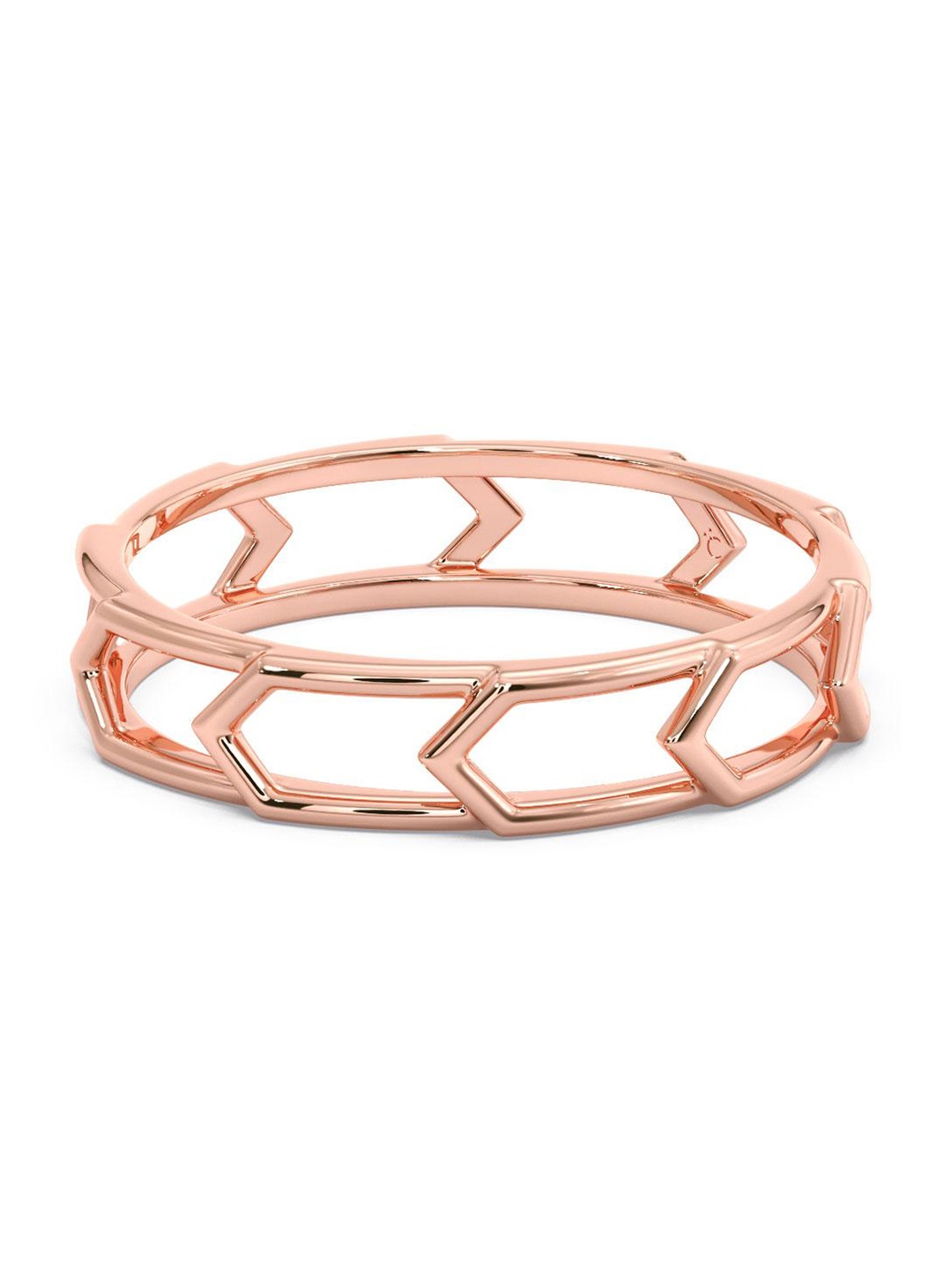 

CANDERE A KALYAN JEWELLERS COMPANY 14KT BIS Hallmark Rose Gold Ring-1.57gm