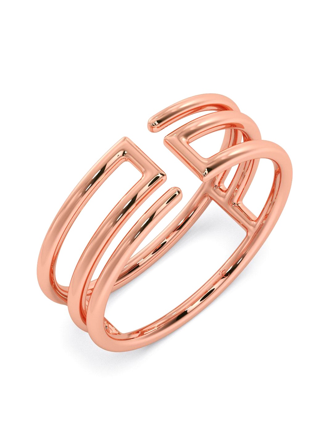 

CANDERE A KALYAN JEWELLERS COMPANY 18KT BIS Hallmark Rose Gold Finger Ring-2.49 g