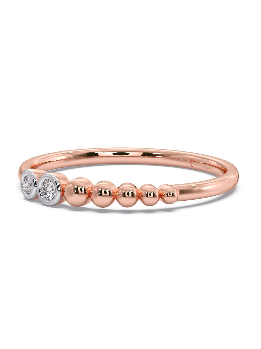 

CANDERE A KALYAN JEWELLERS COMPANY 14KT CZ-Studded Rose Gold Ring- 1.07 gm