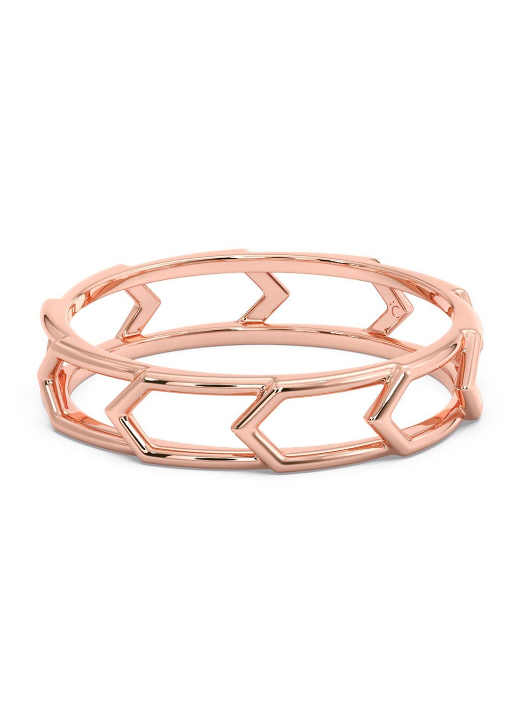 

CANDERE A KALYAN JEWELLERS COMPANY 18KT BIS Hallmark Rose Gold Finger Ring-2.08gm