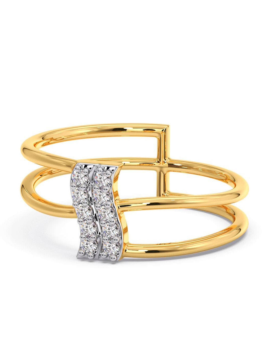 

CANDERE A KALYAN JEWELLERS COMPANY 18KT Yellow Gold Diamond Ring - 2.12 gm